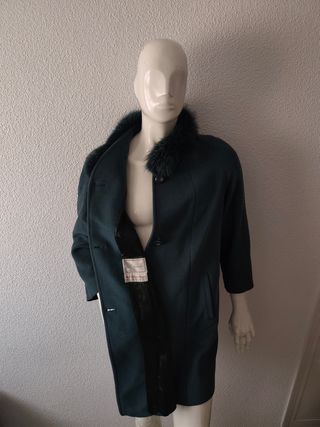 Abrigo de lana verde