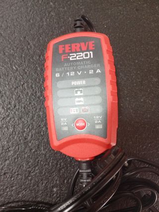 Cargador Batería Coche Moto Ferve F-2201