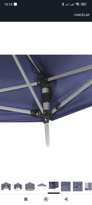 Carpa Hexagonal Plegable Jardín Acero