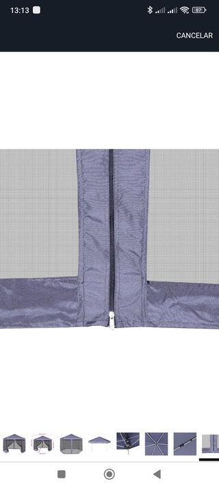 Carpa Hexagonal Plegable Jardín Acero