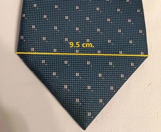 Corbata Valeria Boldi Azul Verdoso Cuadritos