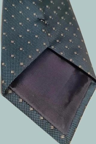 Corbata Valeria Boldi Azul Verdoso Cuadritos