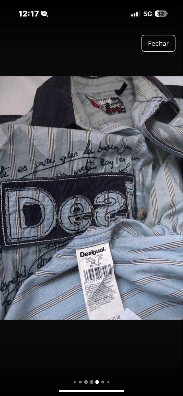 Camisa Desigual xadrez homem