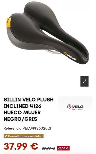 Sillín MTB Bicicleta VELO 4126 Calidad