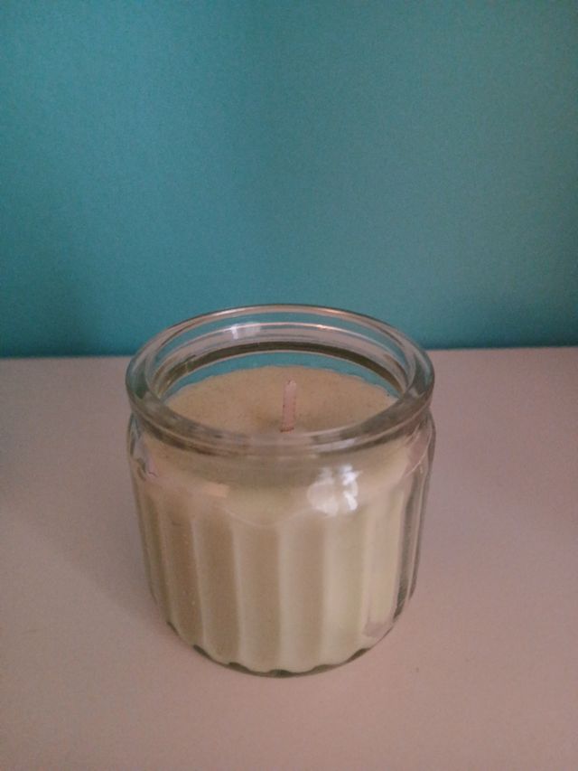 JÄMLIK Vela aromática en vaso, manzana y rosas