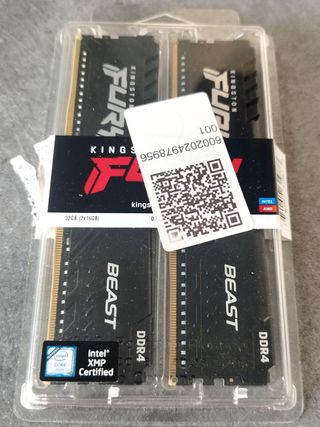 2x Kingston Fury Beast DDR4 32GB 3200MHz