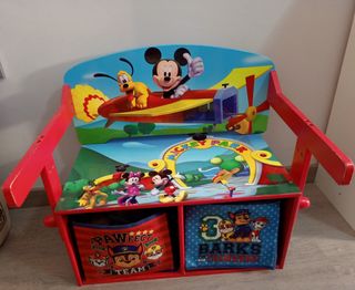 Escritorio y banco juguetero 3 en 1 Mickey