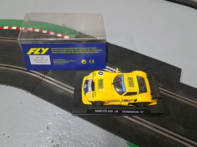 Coche Scalextric Fly Marcos 600 LM Donington 97