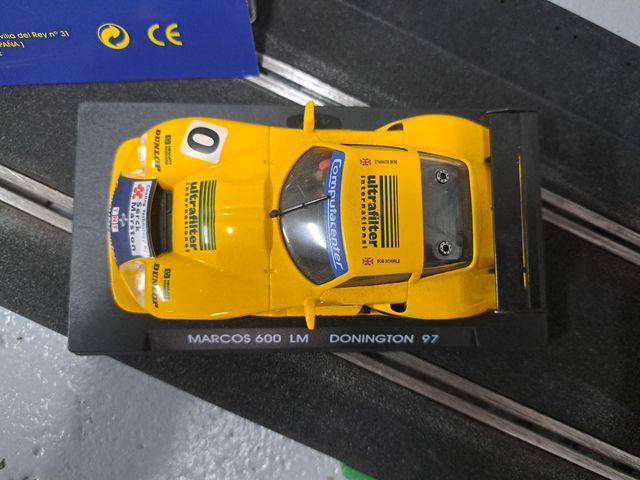 Coche Scalextric Fly Marcos 600 LM Donington 97