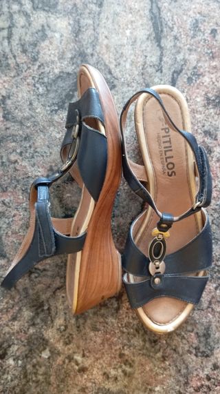 Sandalias Pitillos Talla 39 Azul Marino