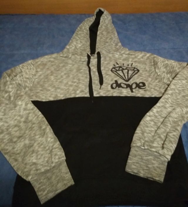 Sudadera Dope gris y negra