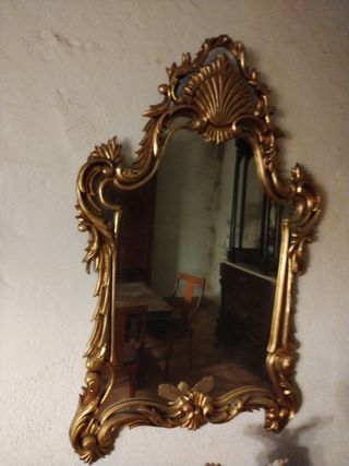 Espejo Antiguo Dorado
