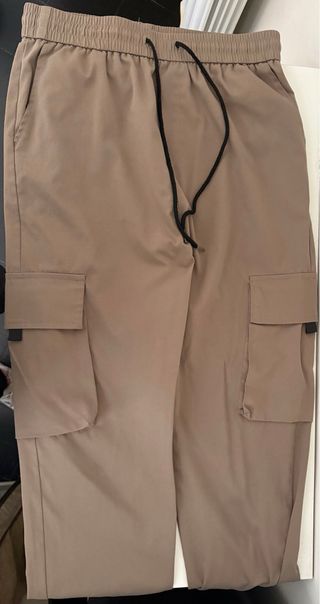 Pantaloni cargo uomo marroni con tasche
