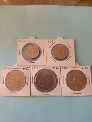 Lote 5 Monedas - 100 Pesetas -Juan Carlos - L2