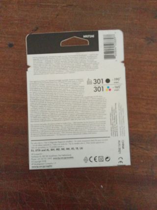 Pack HP 301 Negro y Tricolor Original