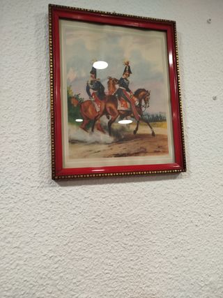 Conjunto de 4 cuadros militares