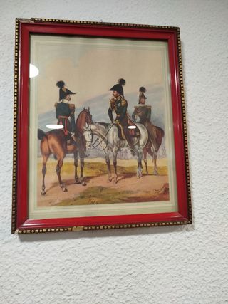 Conjunto de 4 cuadros militares