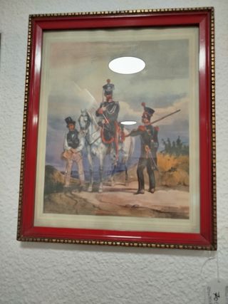 Conjunto de 4 cuadros militares