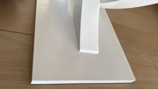 Mesa de centro cristal y metal blanca