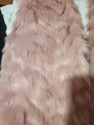 Chaleco largo pelo beige talla única