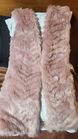 Chaleco largo pelo beige talla única