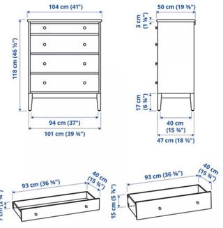 NUEVA Cómoda de madera oscura IDANÄS 