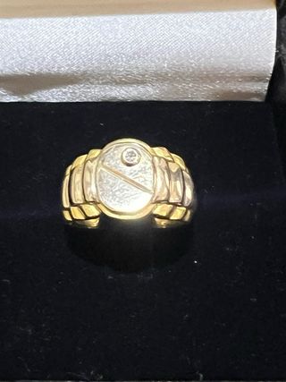 Anillo Oro bicolor 18k 