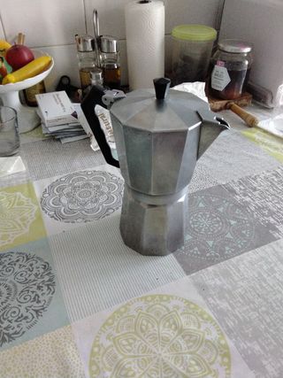 Cafetera grande acero inoxidable Made in Italy