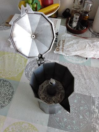 Cafetera grande acero inoxidable Made in Italy