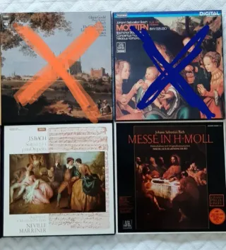 Vinilos. Bach, J S. Precio por cada caja