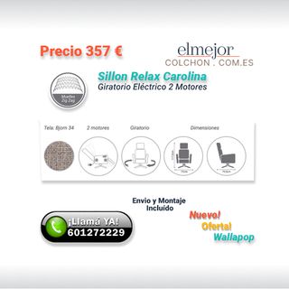 Sillón Relax Eléctrico 2 Motores Gris