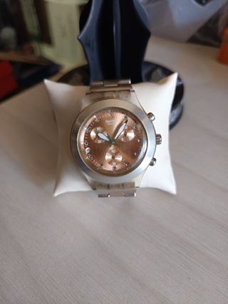 Swatch Irony Diaphane Reloj Cronógrafo Dorado
