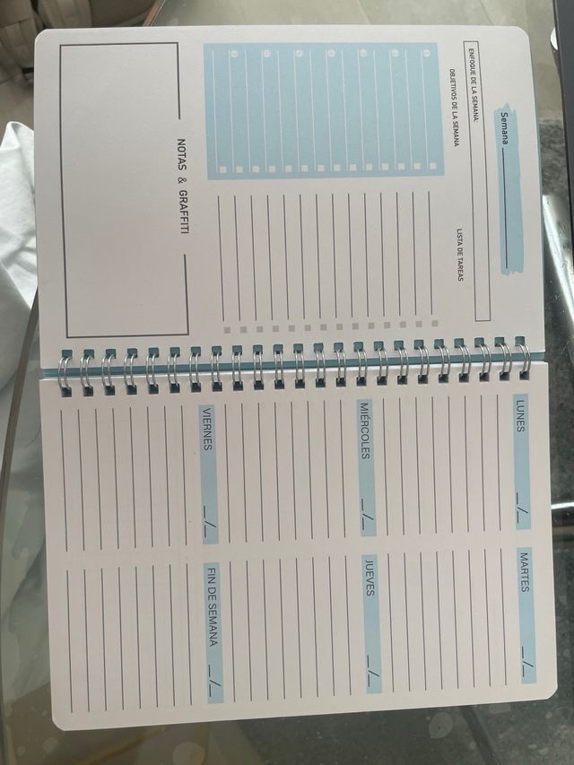 Agenda semanal sin fechas