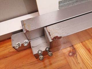 Mesa de comedor/cocina cristal y metal