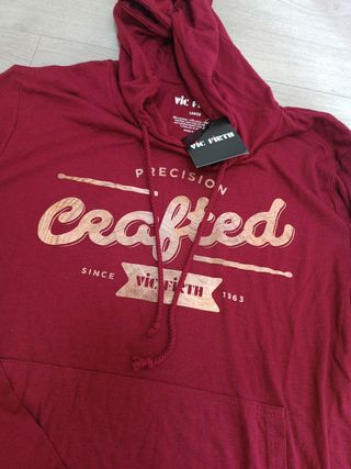 Vic Firth Craft Lightweight Hoodie Camiseta L Roja