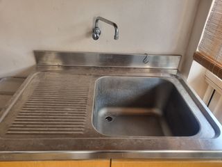 Pica de acero inoxidable con mueble almacenaje