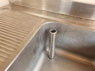 Pica de acero inoxidable con mueble almacenaje