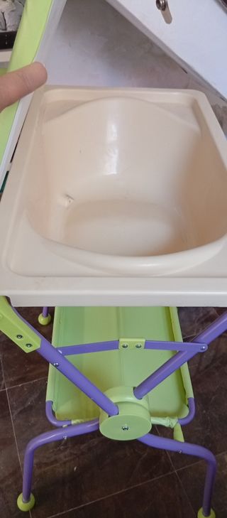 Bañera para bebé con cambiador