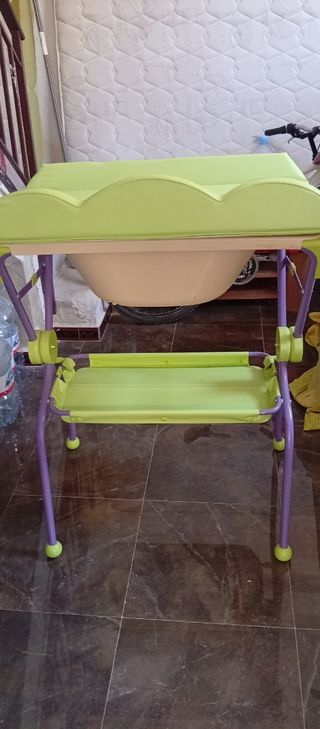 Bañera para bebé con cambiador