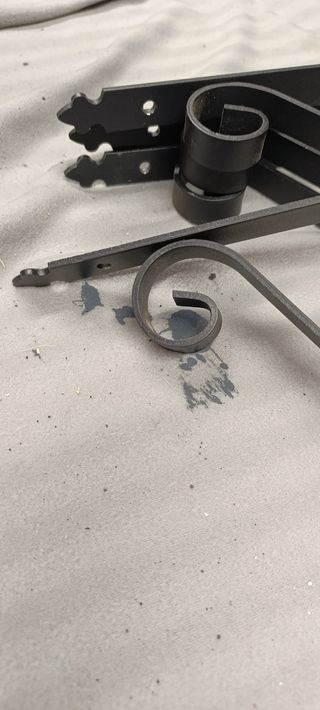 Lote 4 escuadras forja negra decorativa