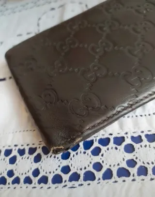 Portafoglio Gucci Uomo Pelle Marrone Vintage