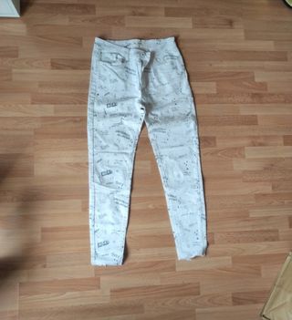 Pantalón blanco estampado