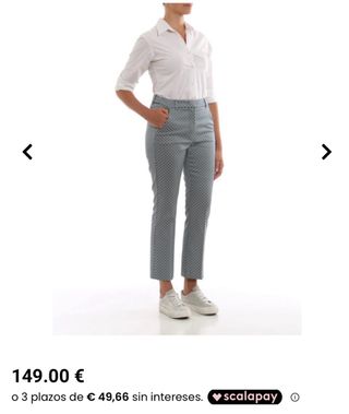 Pantalones estampados azul Max Mara