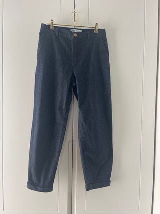 Pantalón ancho Zara azul