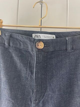 Pantalón ancho Zara azul
