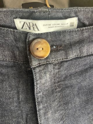 Pantalón ancho Zara azul