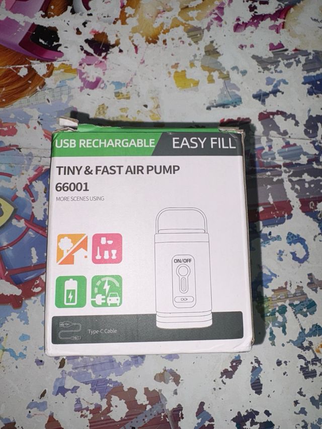 Bomba de aire eléctrica USB recargable