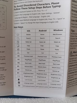 Teclado inalámbrico UK/DE con funda para tablet