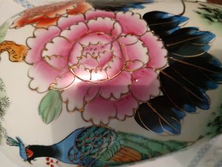 Jarrón chino porcelana multicolor