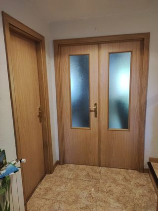 Puertas de madera con cristal